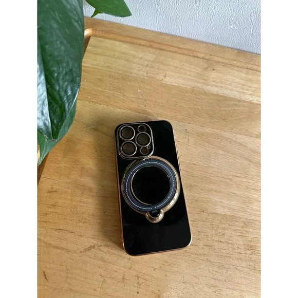 iPhone 15 Pro Max black and gold phone case - Picture 1 of 11
